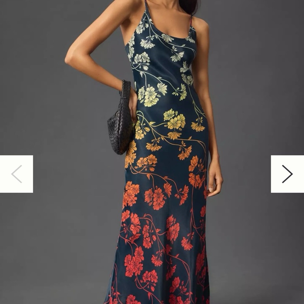 Floral Print Maxi Dress - Multicolor